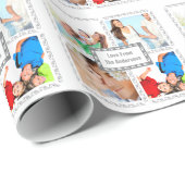 Foto für personalisierte Familienferien Geschenkpapier (Rolleneckpunkt)