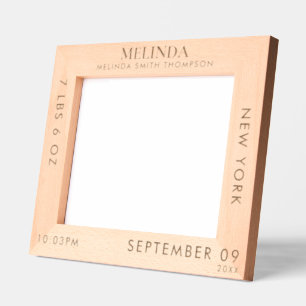 Foto für personalisierte Geburtsstadien Geätzte Rahmen