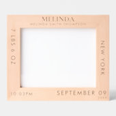 Foto für personalisierte Geburtsstadien Geätzte Rahmen (Vorderseite)