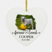 Foto für personalisierte Heimtiere und Name Keramik Ornament (Vorne)