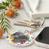 Foto für personalisierte Heimtiere und Name Schlüsselanhänger (Vorderseite rechts)