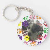 Foto für personalisierte Heimtiere und Name Schlüsselanhänger (Vorderseite)