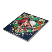 Foto für personalisierte Herzflora Fliese (Seite)