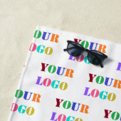 Foto für personalisierte Logos Werbebadehandtücher Strandtuch (Beispiel)