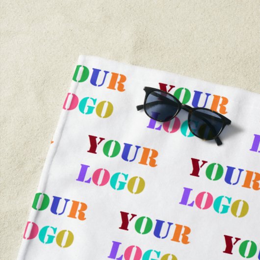 Foto für personalisierte Logos Werbebadehandtücher Strandtuch (Beispiel)