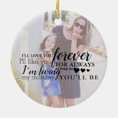 Foto für personalisierte Mutter, - Zitat Keramik Ornament (Hinten)