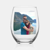 Foto für personalisierte Single Weinglas Ohne Stiel (Rückseite)