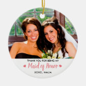 Foto für personalisierte Trauzeugin Keramik Ornament (Vorne)