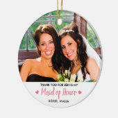 Foto für personalisierte Trauzeugin Keramik Ornament (Links)