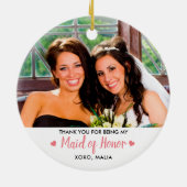 Foto für personalisierte Trauzeugin Keramik Ornament (Hinten)