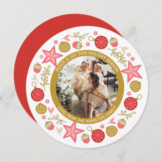 Foto für Personalisierte Weihnachtsfeiertage Feiertagskarte (Vorne/Hinten)