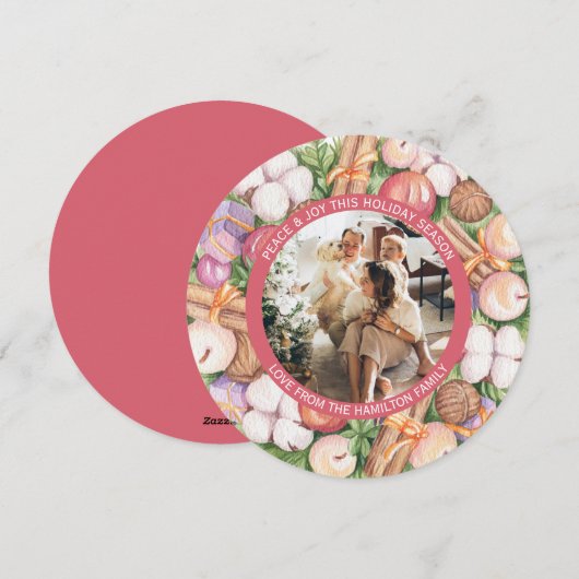 Foto für Personalisierte Weihnachtsfeiertage Feiertagskarte (Vorne/Hinten)