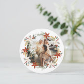 Foto für Personalisierte Weihnachtsfeiertage Feiertagskarte (Stehend Vorderseite)