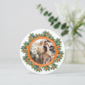 Foto für Personalisierte Weihnachtsfeiertage Feiertagskarte (Stehend Vorderseite)