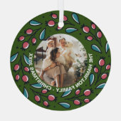 Foto für Personalisierte Weihnachtsfeiertage Ornament Aus Glas (Rückseite)