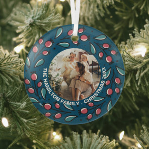 Foto für Personalisierte Weihnachtsfeiertage Ornament Aus Glas