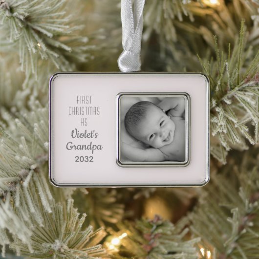 Foto für Personalisierte Weihnachtsnamen Rahmen-Ornament Silber (Baum)