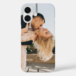 Foto für personalisierten Single mit Text iPhone 16 Hülle