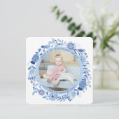 Foto für Personalisiertes Blaues Kraut Feiertagskarte (Stehend Vorderseite)