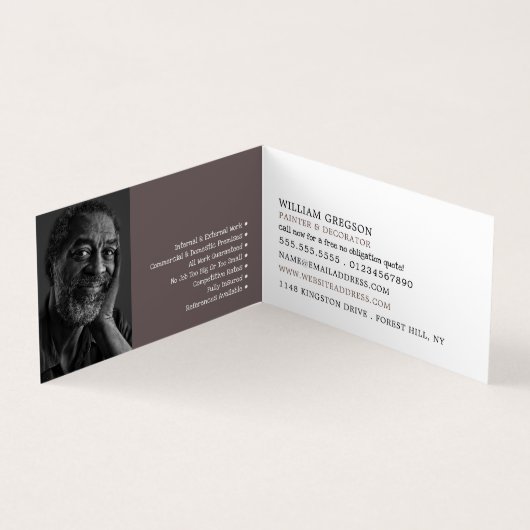 Foto für Pinsel, Maler und Dekoratoren Visitenkarten (Innenseite)