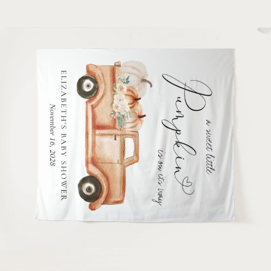 Foto für Pumpkin Truck Kinderdusche Wandteppich (Vorderseite (Horizontal))