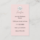 Foto für QR-Code-Logos in Rosa Visitenkarte (Rückseite)