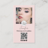 Foto für QR-Code-Logos in Rosa Visitenkarte (Vorderseite)
