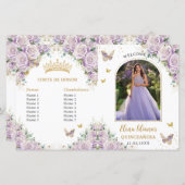 Foto für Quinceañera Lilac Floral Butterfells (Vorne/Hinten)