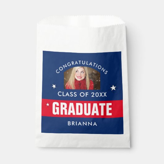 Foto für Red and Navy Blue Abschluss Geschenktütchen (Vorderseite)