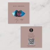 Foto für Rosa-Firmenlogo Quadratische Visitenkarte (Vorne/Hinten)