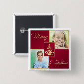 Foto für Rot, Weiß und Gold Button (Vorne & Hinten)