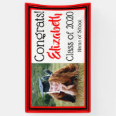 Foto für Rote und Schwarze Schulfarben Banner (Vertikal)