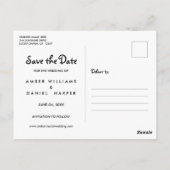 Foto für Save the Date-Skriptchtsätze Postkarte (Rückseite)