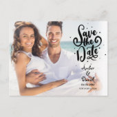 Foto für Save the Date-Skriptfelder Postkarte (Vorderseite)
