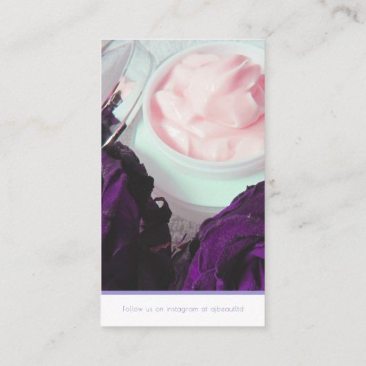 Foto für Schönheitspflege oder Kosmetik Visitenkarte (Rückseite)