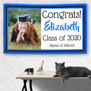 Foto für Schwarz-Blau-Schulfarben Banner