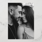 Foto für Schwarz-Gold-Kalligrafie Save the Date Folieneinladung (Rückseite)