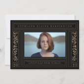 Foto für Schwarz und Gold-Abschluss Ankündigung (Vorderseite)