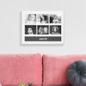 Foto für Schwarz und Weiß - Personalisiert Leinwanddruck (Insitu (Wohnzimmer))