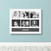 Foto für Schwarz und Weiß - Personalisiert Leinwanddruck (Insitu (Holzboden))