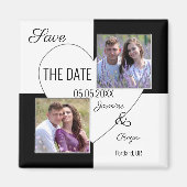 Foto für Schwarz und Weiß: Speichern des Datumsfel Magnet (Vorne)