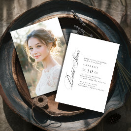 Foto für Schwarz-Weiß-Brautparty Einladung