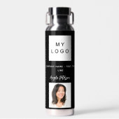 Foto für Schwarz-weiße Firmenlogo Trinkflasche (Vorne)