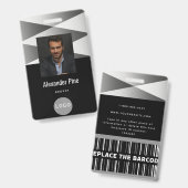 Foto für Schwarz-weiße Mitarbeiter-ID-Logos Ausweis (Front & Back)