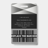 Foto für Schwarz-weiße Mitarbeiter-ID-Logos Ausweis (Back)