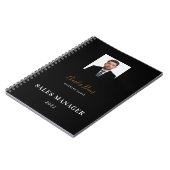 Foto für Schwarz-weiße Namenssignatur 2023 Notizblock (Linke Seite)