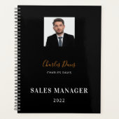 Foto für Schwarz-weiße Namenssignatur 2026 Planer (Vorderseite)