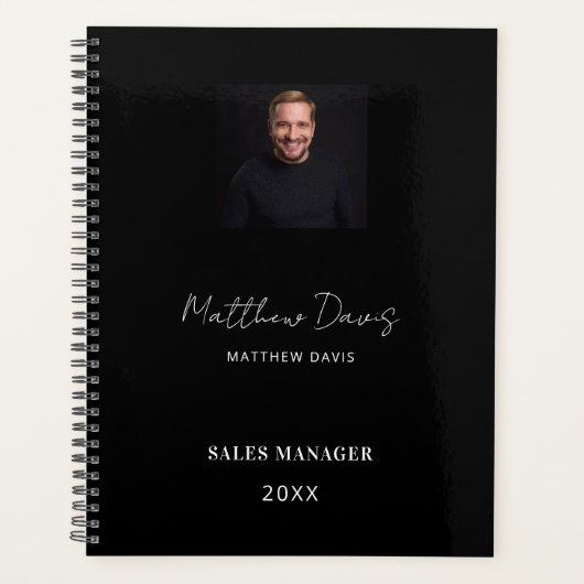 Foto für Schwarz-weiße Namenssignatur 2026 Planer (Vorderseite)