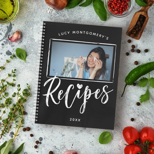 Foto für Schwarz-weiße Pinselstriche Notizblock