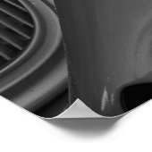 Foto für schwarze und weiße Autos Poster (Ecke)